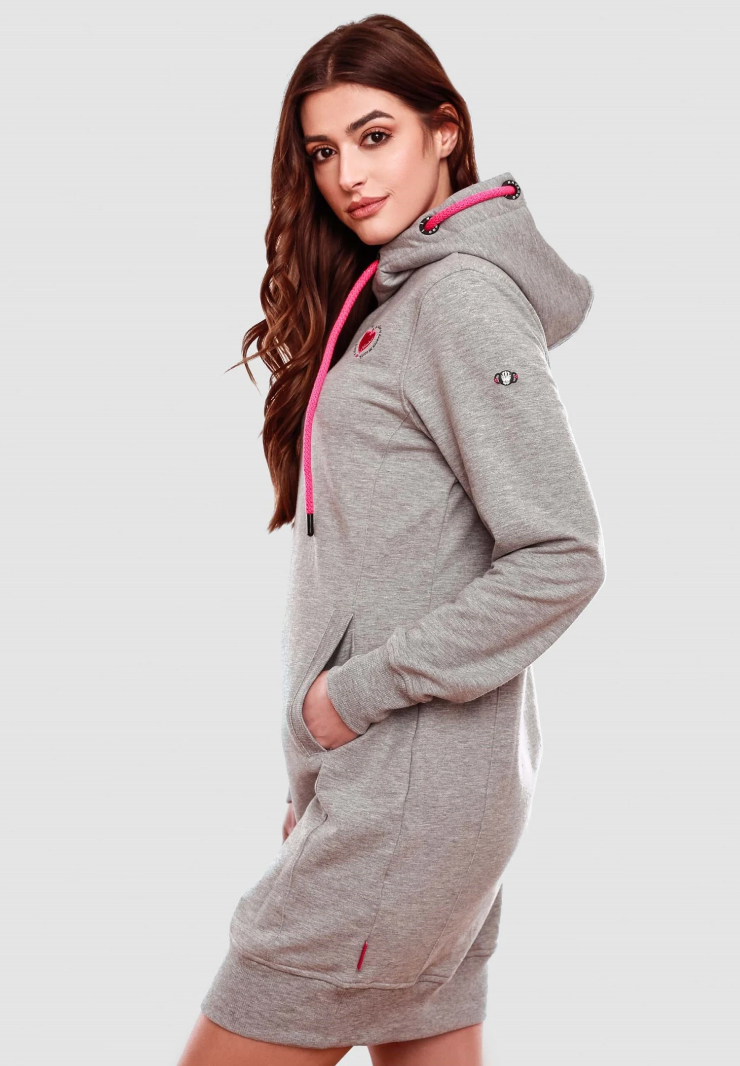 Navahoo Jurk - Grey Melange 4 Navahoo Jurk - Grey Melange - Afbeelding 2