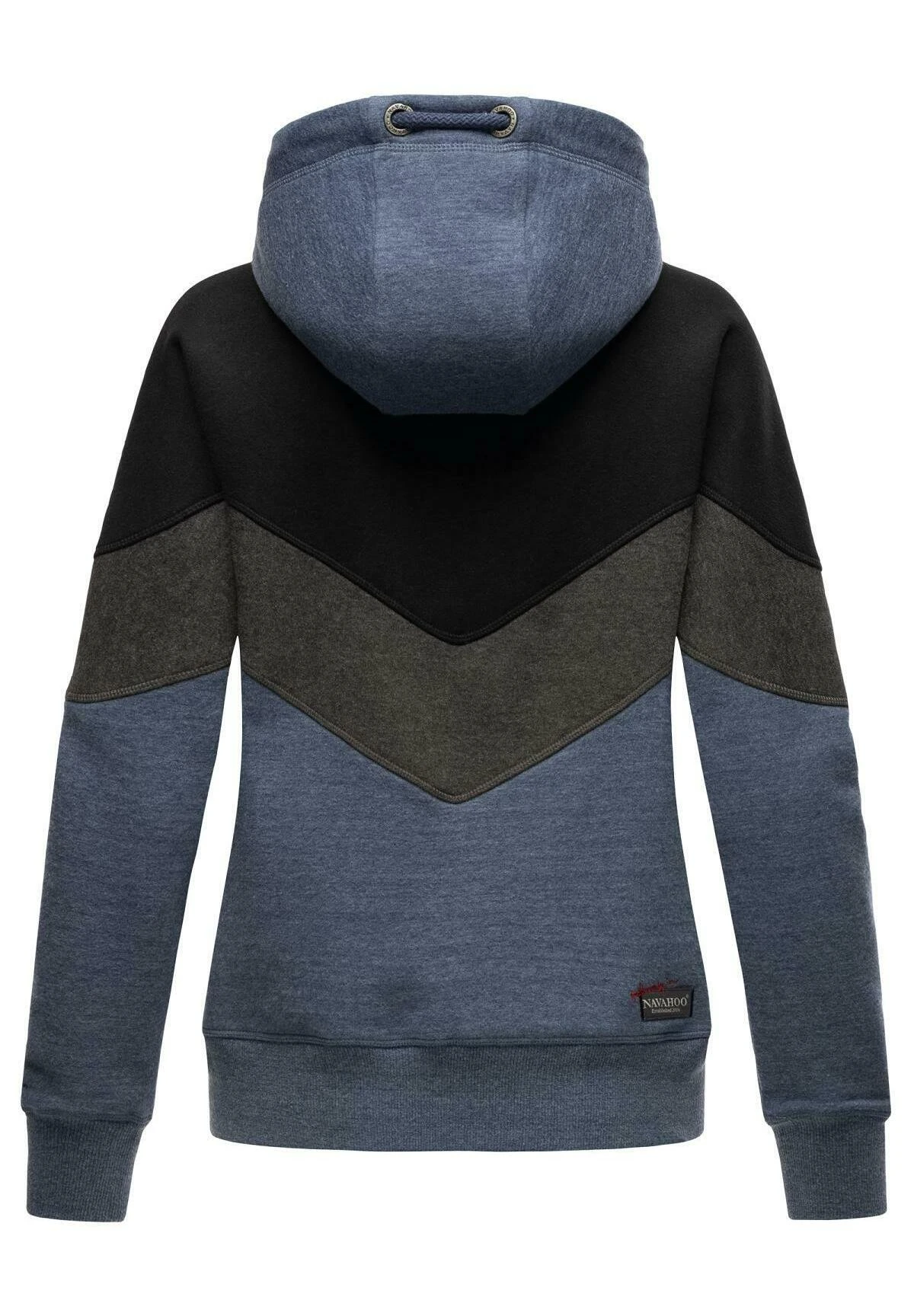 Navahoo Sweater Met Rits - Dusty Blue Melange 4 Navahoo Sweater Met Rits - Dusty Blue Melange - Afbeelding 2