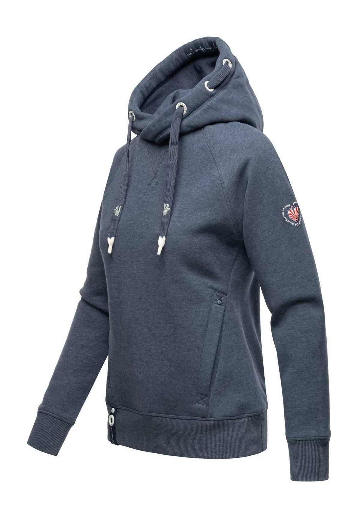 Navahoo Liebesmäuschen - Hoodie - Dusty Blue Melange 6 Navahoo Liebesmäuschen - Hoodie - Dusty Blue Melange - Afbeelding 4