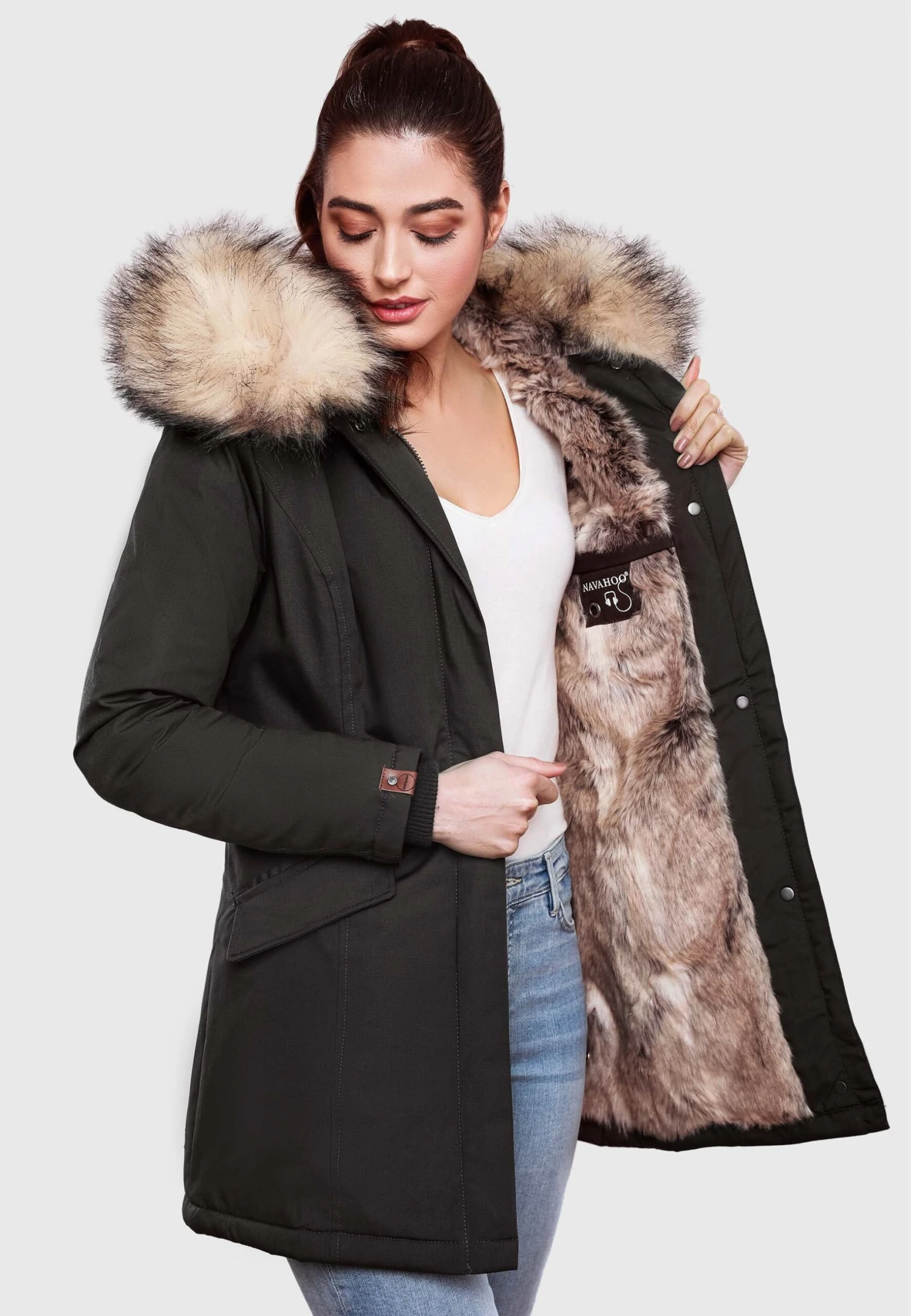 Navahoo Cristal - Winterjas - Black 7 Navahoo Cristal - Winterjas - Black - Afbeelding 5