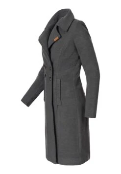 Navahoo Wooly - Halflange Jas - Anthracite -Navahoo 6d1158941ac6423d8140ad3a85be8d64