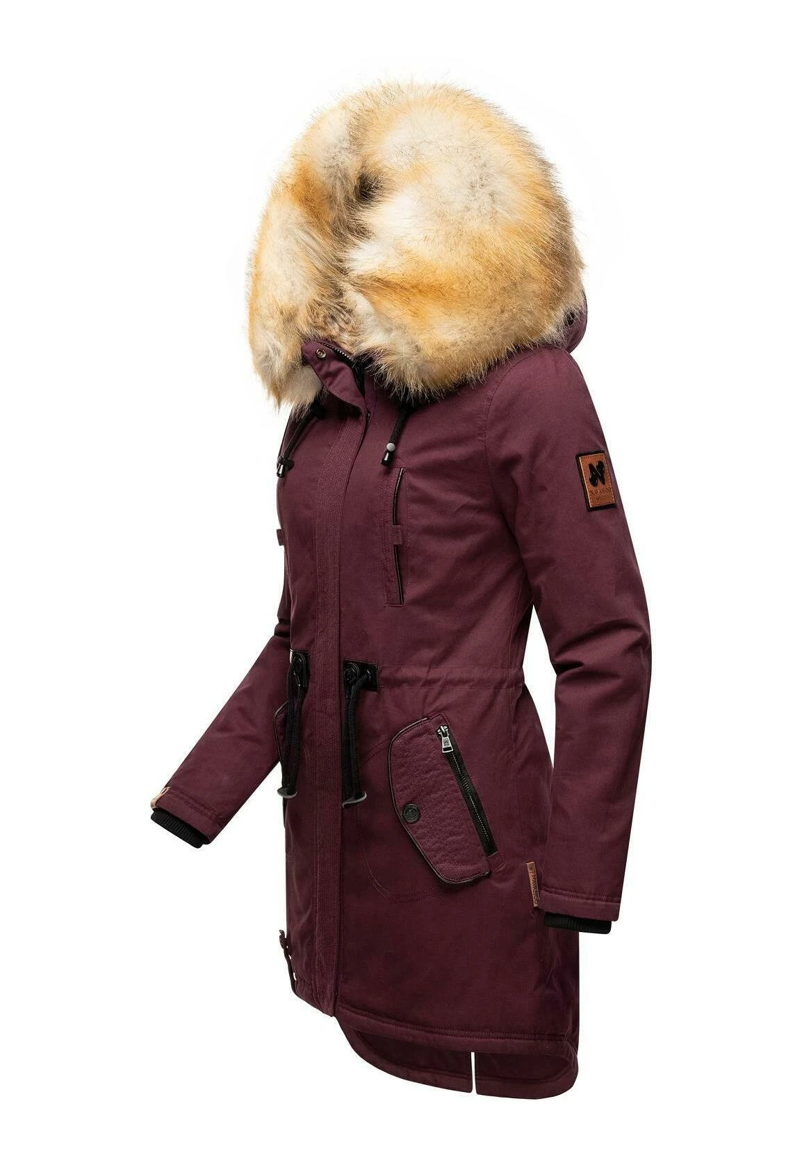 Navahoo Bombii - Winterjas - Dark Red Melange 4 Navahoo Bombii - Winterjas - Dark Red Melange - Afbeelding 2