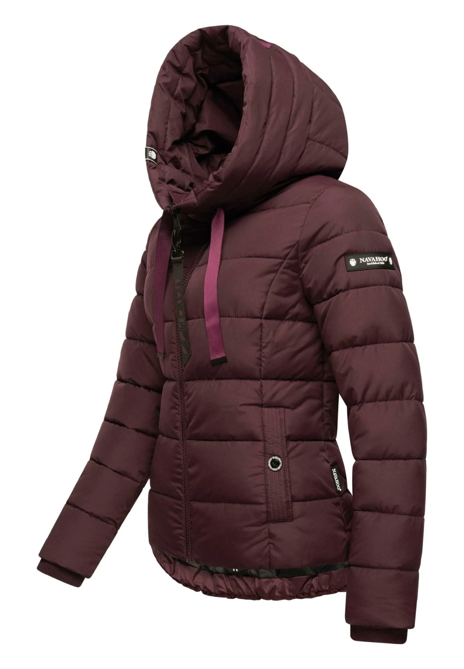 Navahoo Amayaa - Winterjas - Dark Red Melange 4 Navahoo Amayaa - Winterjas - Dark Red Melange - Afbeelding 2