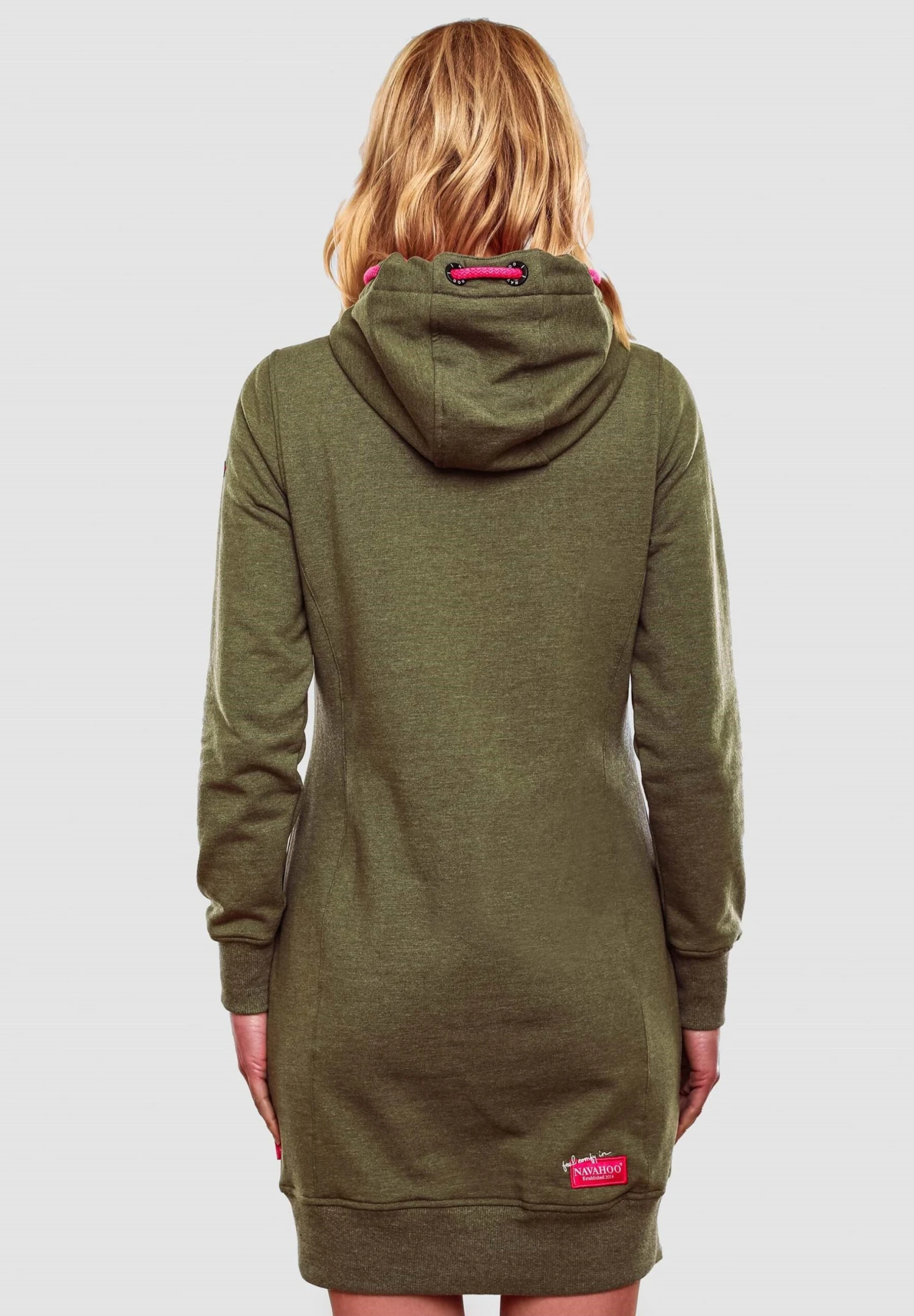 Navahoo Jurk - Dusty Olive Melange 3 Navahoo Jurk - Dusty Olive Melange - Afbeelding 2