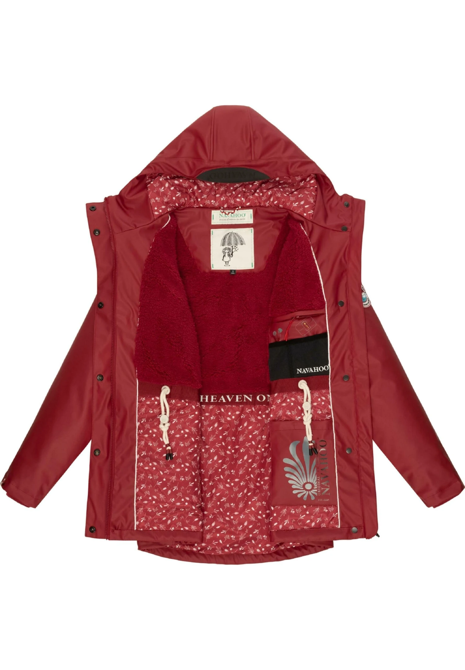 Navahoo Ocean Heart - Parka - Blood Red 5 Navahoo Ocean Heart - Parka - Blood Red - Afbeelding 3