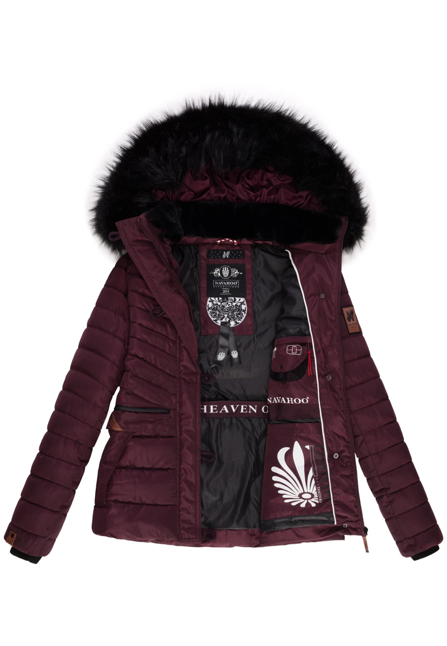 Navahoo Winterjas - Dark Red Melange 8 Navahoo Winterjas - Dark Red Melange - Afbeelding 6